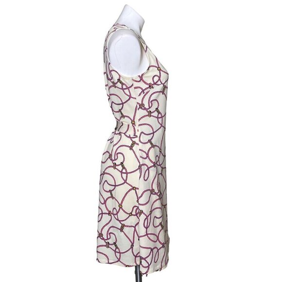 JB by Julie Brown Nautical Rope Print Wrap Dress, Sleeveless Women's Size L - Picture 4 of 10